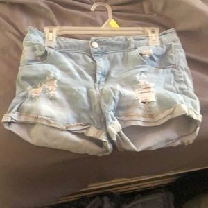 Shorts from wax Jean size large with rips